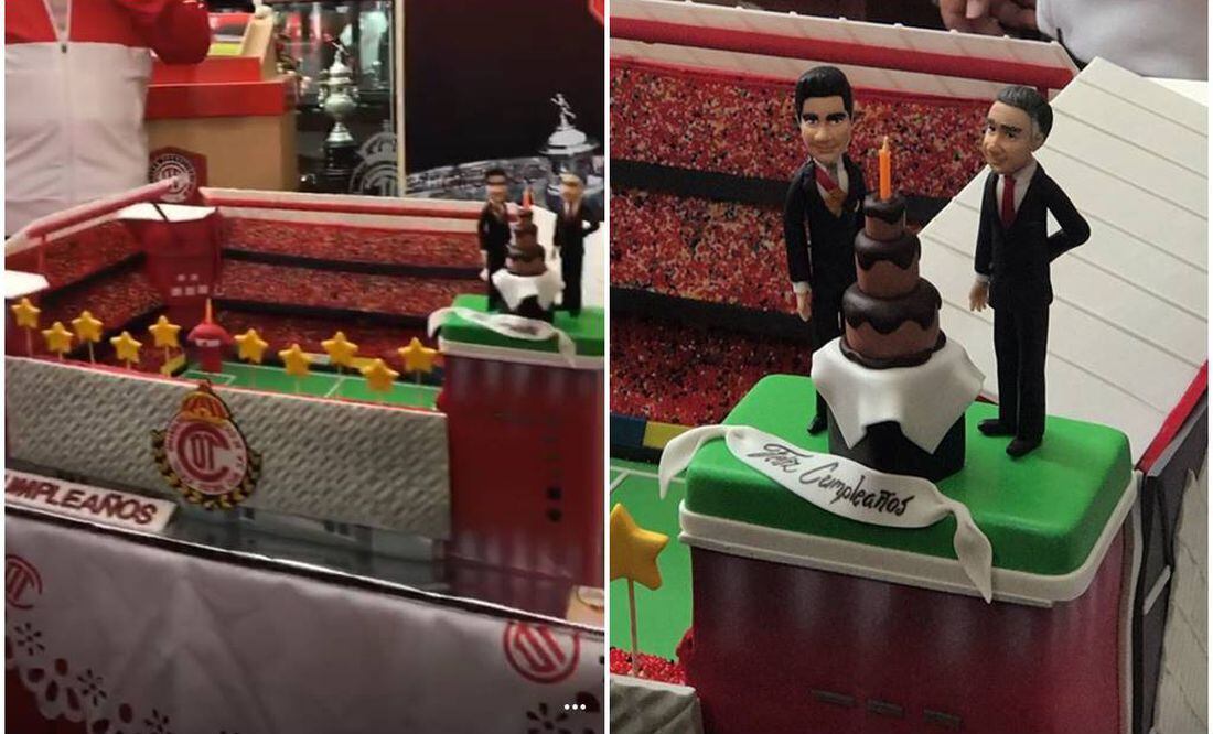 Celebran a Peña Nieto con pastel del estadio del Toluca | El Universal