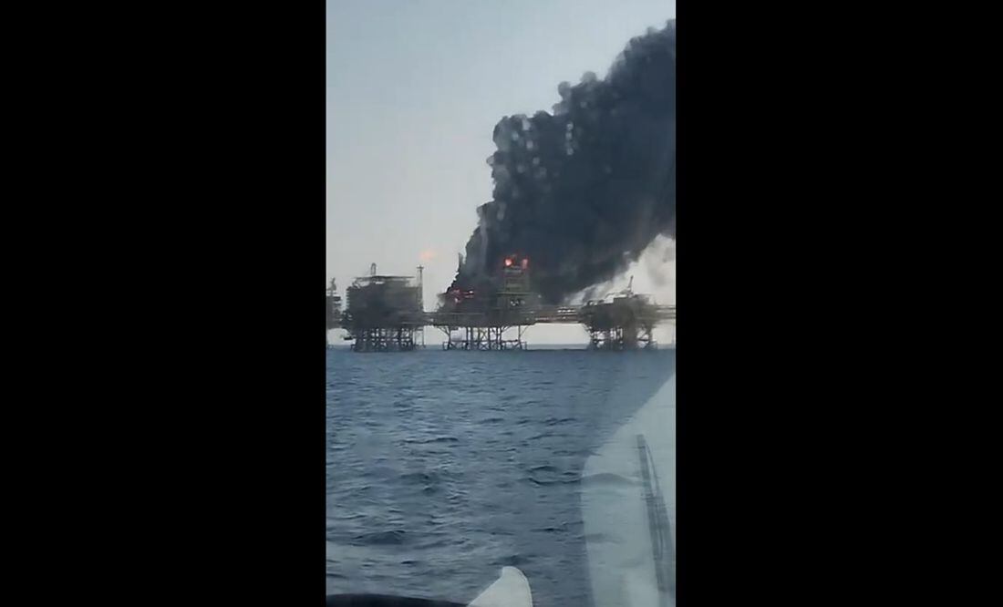 VIDEO: Pemex Controla Incendio En Plataforma De Pemex En Cantarell ...