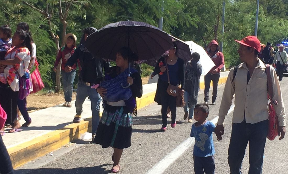 Caravana de pies cansados piden seguridad para regresar a sus pueblos