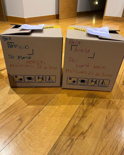 Las cajas de Tania Rincon. Fuente: Instagram @taniarin