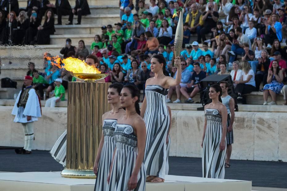 Concierto durante la ceremonia de la Antorcha Olímpica - Foto: AP