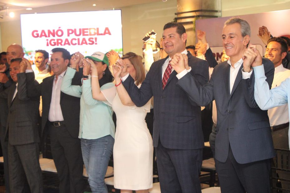 Puebla Alejandro Armenta en conferencia de prensa señala que resultados le permiten decir que es el ganador de la elección a gobernador del estado. Fotografía Omar Controversias El Universal