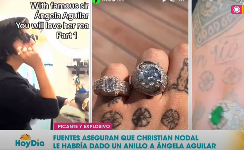 ¿Ángela Aguilar luce anillos de Christian Nodal?
