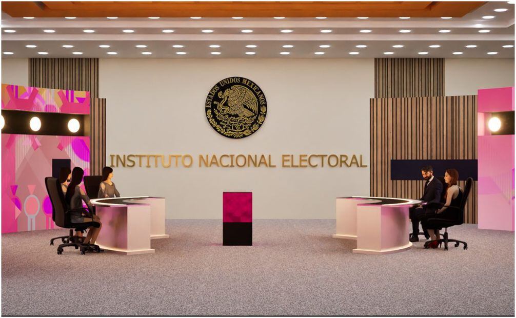 INE alista set para debate presidencial. Foto: Especial