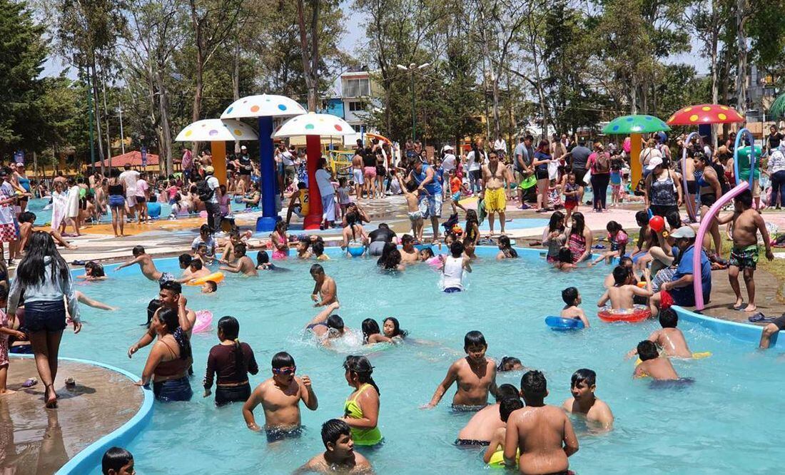 Reportan alta afluencia en parques acuáticos de Álvaro Obregon