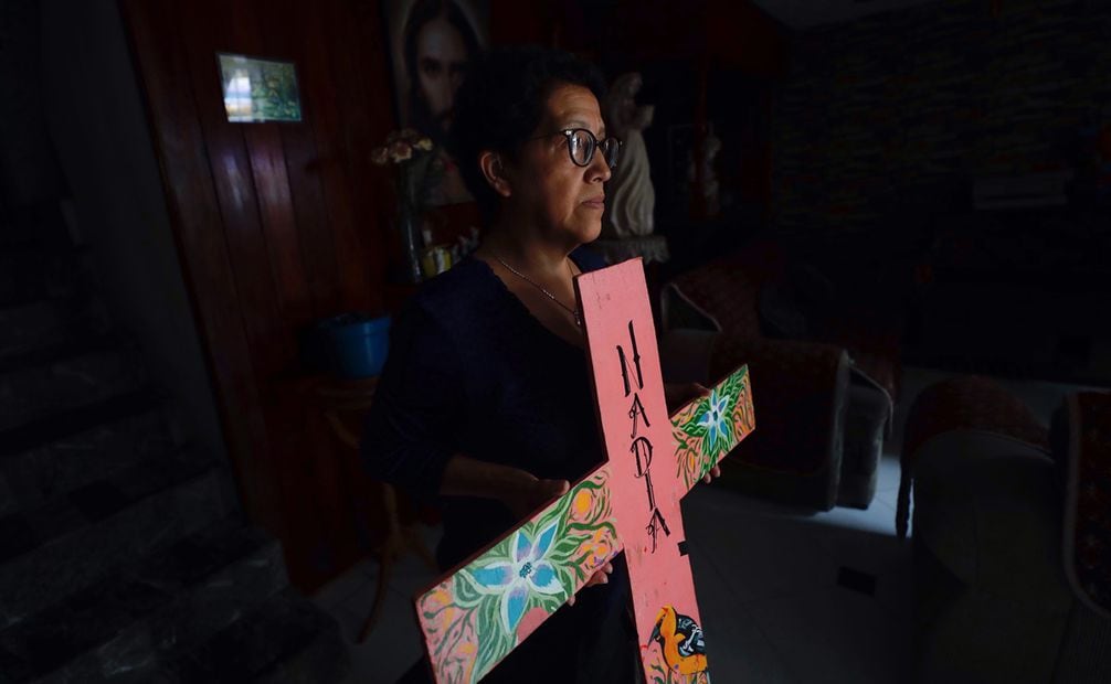 La madre mexicana, María Antonia Márquez, víctima del feminicidio de su hija Nadia Muciño. Foto Sáshenka Gutiérrez /EFE