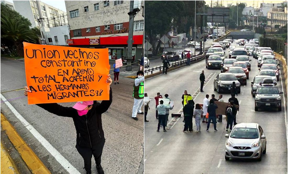 Bloquean Circuito Interior a la altura Metro Misterios: vecinos exigen  reubicación de migrantes