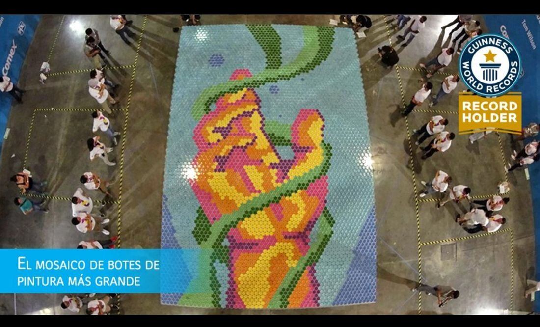 Mosaico con latas de pintura rompe record Guinness en Acapulco | El  Universal