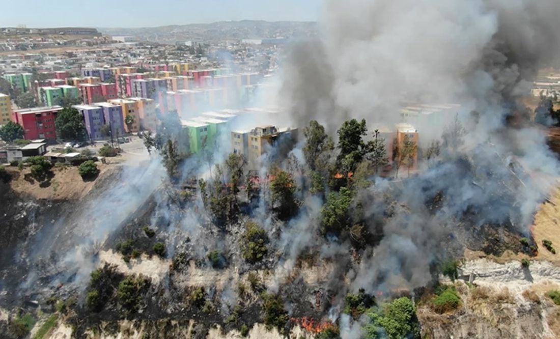 Video. Los incendios de Tijuana vistos desde drone en 3 videos