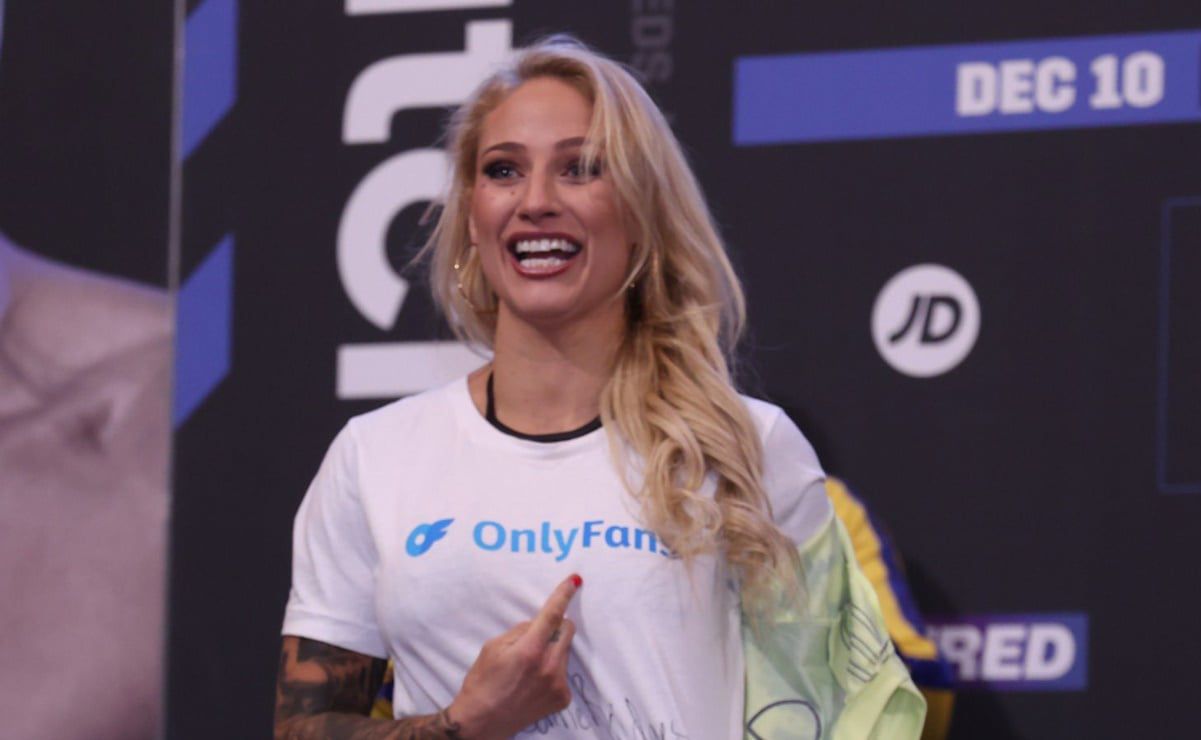 Ebanie Bridges, la boxeadora que promocionó su OnlyFans en lenceria en la  ceremonia de pesaje