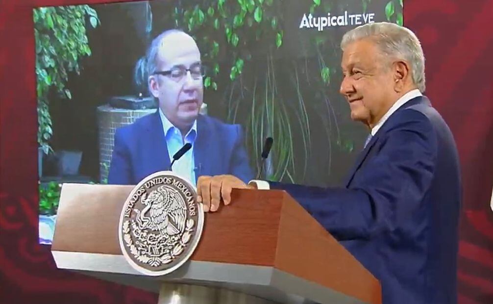 AMLO exhibe a Calderón por la compra del avión presidencial. Foto: Captura de pantalla