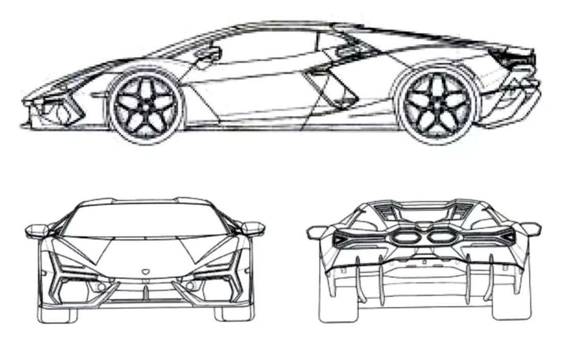 El sucesor del Lamborghini Aventador V12 se revela en estos diseños