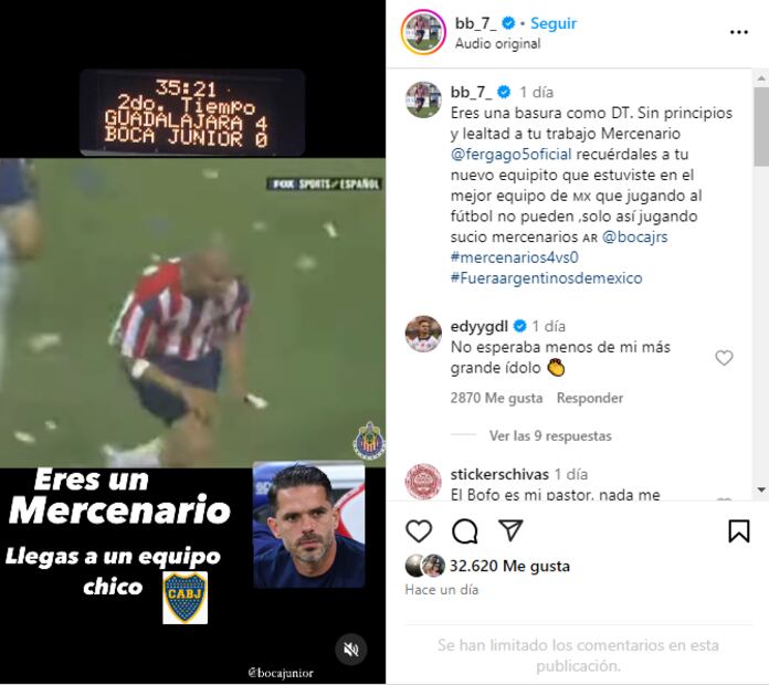 Este fue el mensaje del Bofo dirigido a Gago