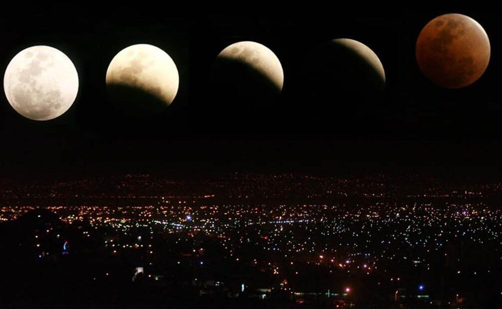 Eclipse parcial lunar. Foto: UNAM DGCS