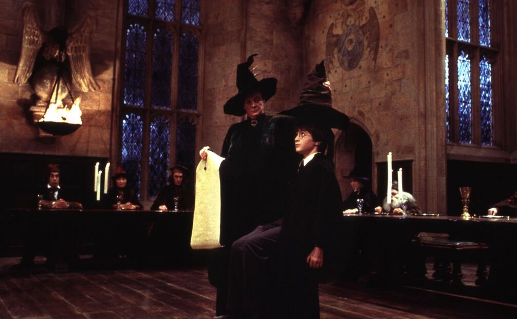 Maggie Smith como la profesora McGonagall en "Harry Potter'".