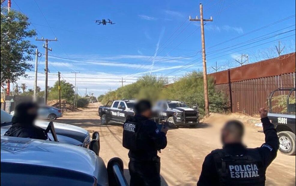 Hallan con un dron túnel que conecta México con Estados Unidos. Foto: @SonoraSeguridad