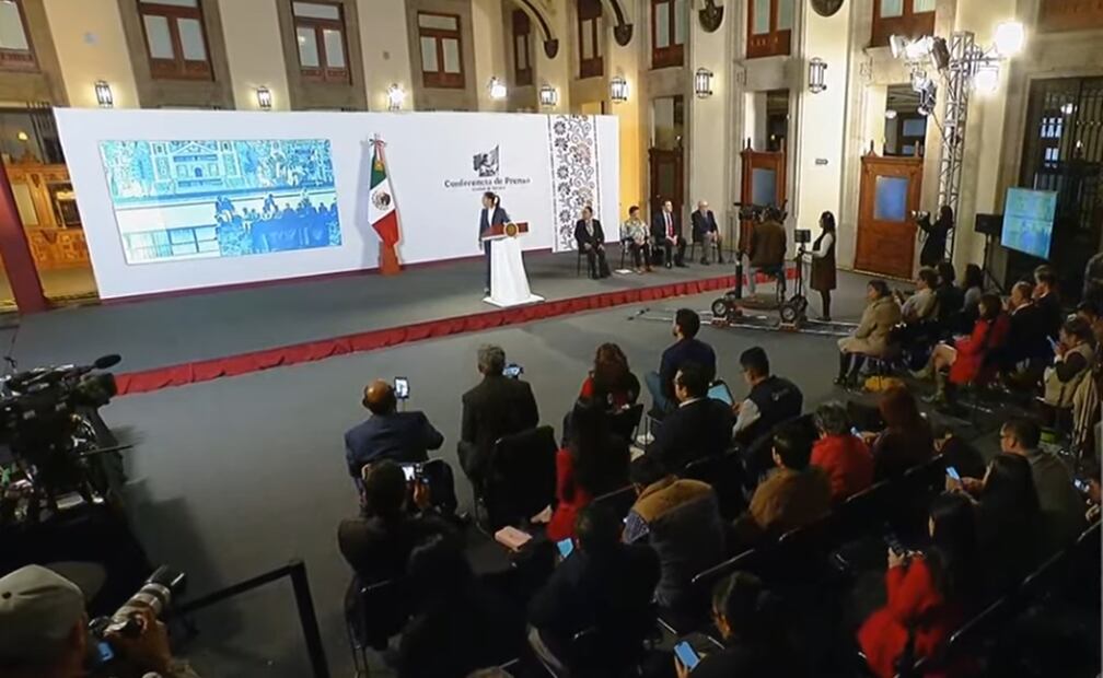 La Presidenta de México presenta en su conferencia matutina un video sobre la matanza del 2 de octubre. Foto: captura de pantalla