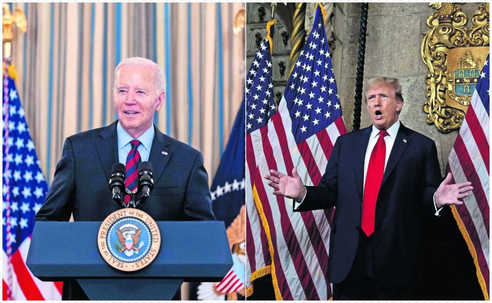 El presidente Joe Biden y el republicano Donald Trump, ganador de las elecciones en EU. Foto: Andrew Harnik | AP / Alon Skuy | AFP