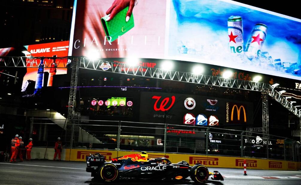 Sergio Pérez en el Gran Premio de Las Vegas - Foto: AFP