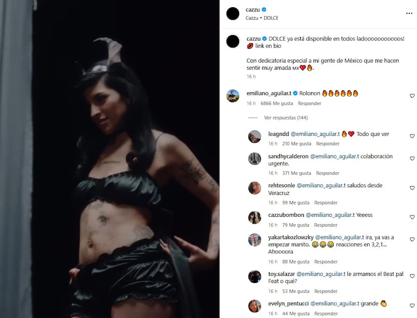 Cazzu recibe elogios en su nuevo video de Emiliano Aguilar, hermano de Ángela, esposa de su ex Christian Nodal.