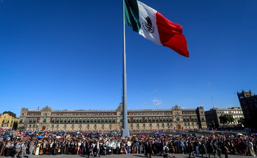 Rompen record mundial más de 700 mariachis, con Cielito Lindo en el Zócalo capitalino, 10 de noviembre de 2024. Foto: Luis Camacho