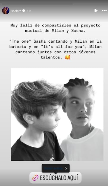 Milan y Sasha, los hijos de Shakira, muestran su talento musical.