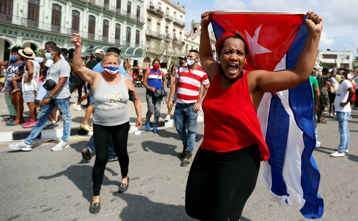Protestas en Cuba. Foto: EFE