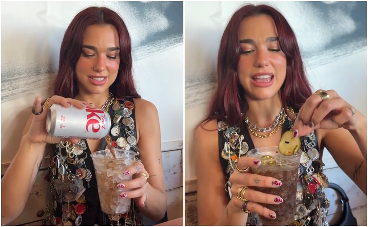 Dua Lipa surprises with her peculiar way of drinking soda