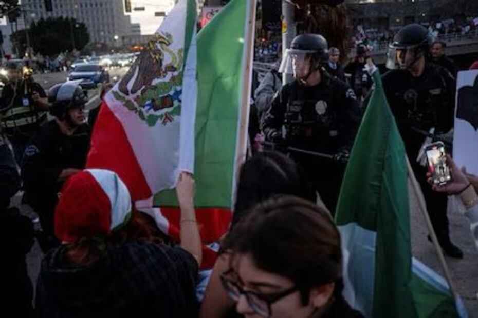 Protestas en California contra deportaciones. Fuente: Freepik.