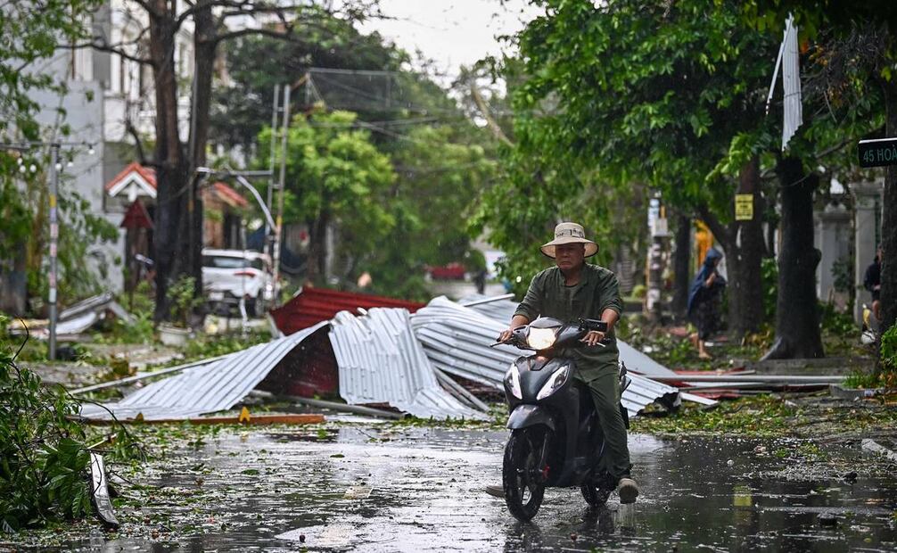 Tifón Yagi en Vietnam causa la muerte de 3 personas. Foto: AFP