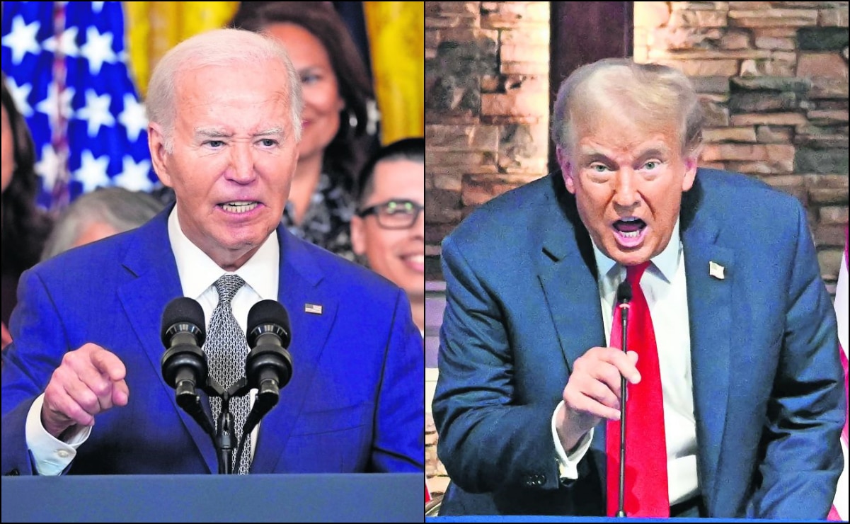 Joe Biden y Donald Trump estarán cara a cara durante 90 minutos. Foto: AFP