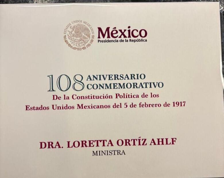 Invitación a ministra Loretta Ortpiz Ahlf. Foto: Especial