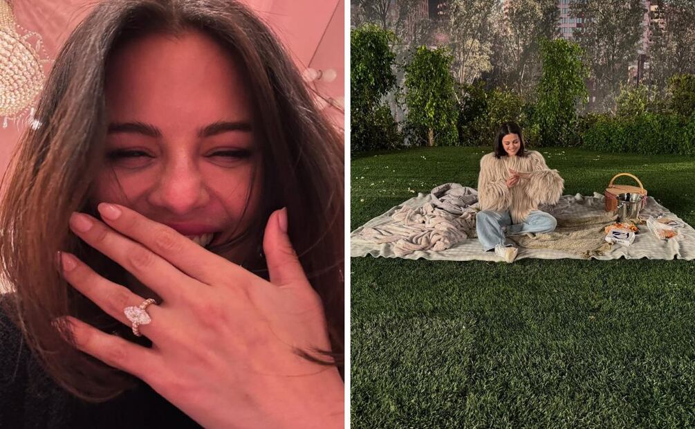 Selena Gomez luce feliz su anillo de compromiso. Foto: Instagram @selenagomez