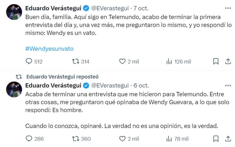 Eduardo Verástegui habla así de la youtuber Wendy Guevara.