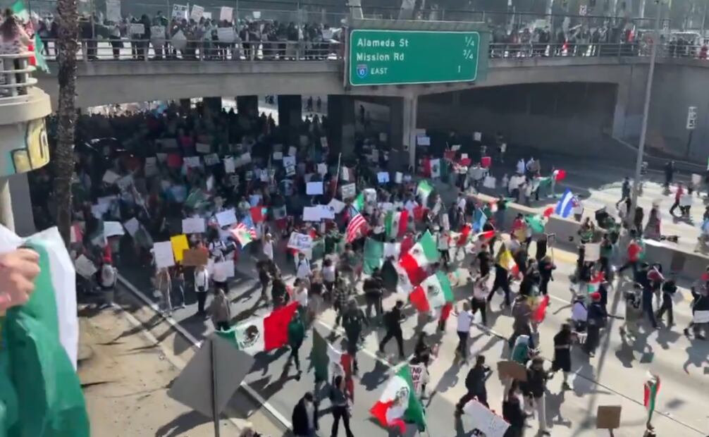 Protesters reject Trump's new immigration reform (02/02/2025). Photo: screen capture