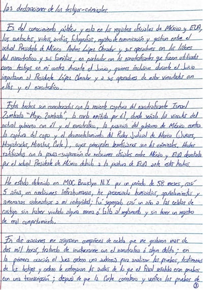 Genaro García Luna manda carta desde la cárcel; dice que hay audios de AMLO  con narcos, pero no los muestra | El Universal