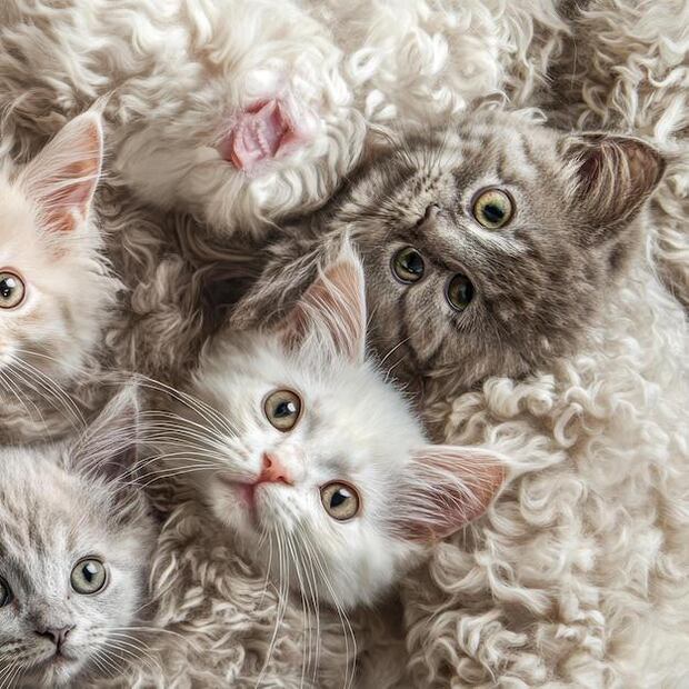 Las razas de gatos con pelo rizado más fascinantes. Fuente: Freepik.