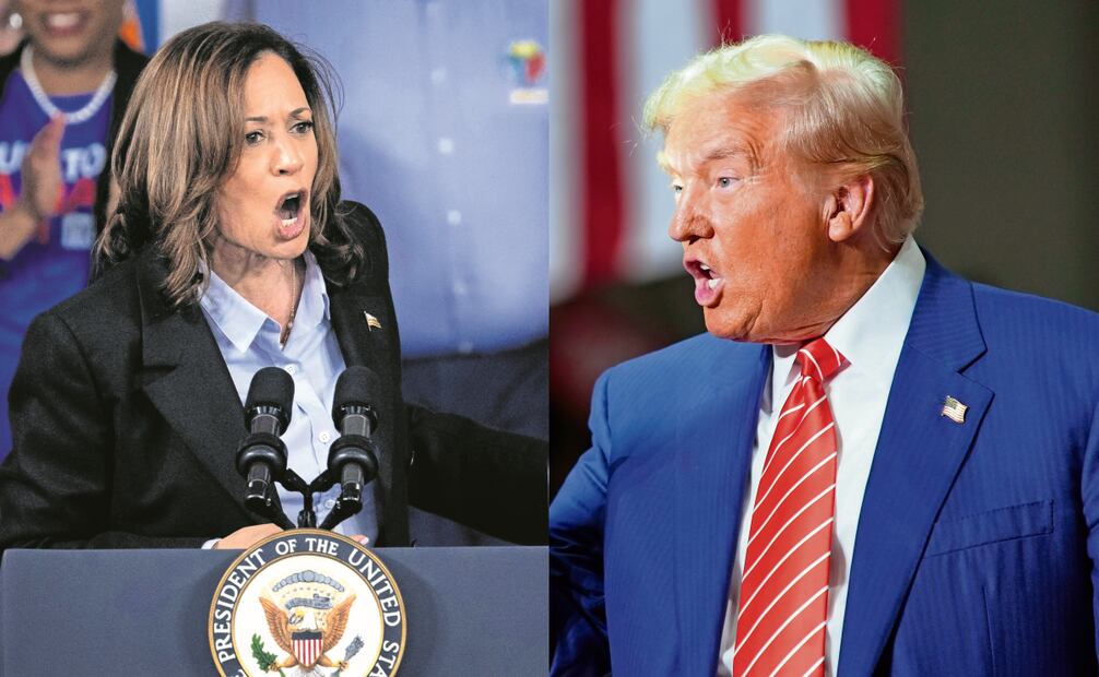 La vicepresidenta Kamala Harris, candidata presidencial demócrata, durante un mitin en Northwestern High School en Detroit, Michigan, el 2 de septiembre pasado. Foto: AFP
<p>El expresidente Donald Trump, aspirante republicano a la Casa Blanca, en una concentración en Johnstown, Pennsylvania, el 30 de agosto pasado. Foto: Alex Brandon  / AP