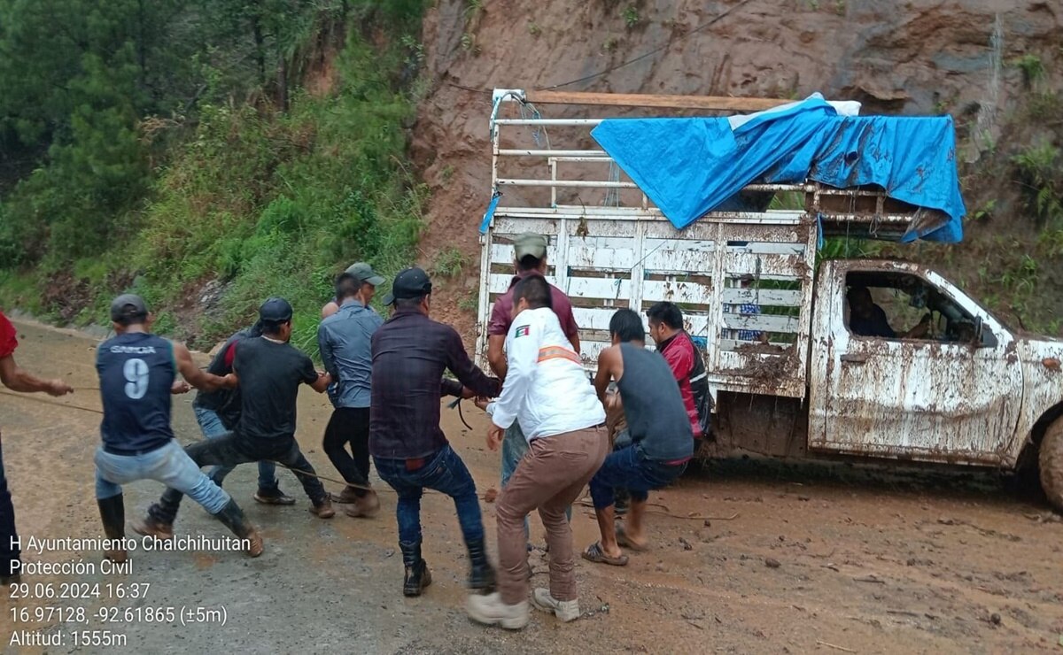 Municipios afectados por lluvias en Chiapas. Foto: Especial