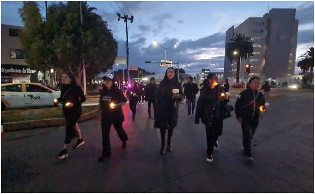 Marcha fúnebre del poder judicial en Hidalgo. Foto: Especial