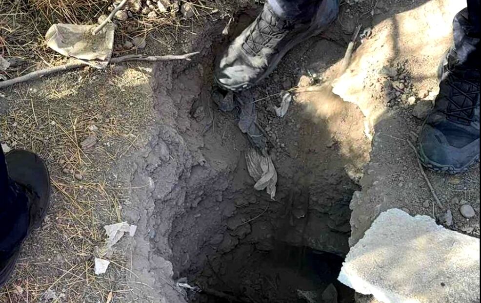 Hallan con un dron túnel que conecta México con Estados Unidos. Foto: @SonoraSeguridad