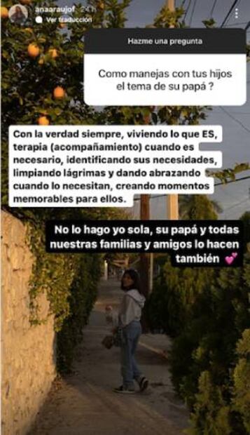 Con este mensaje fue como la exesposa del actor habló sobre cómo se encuentran sus hijos. Foto: Instagram