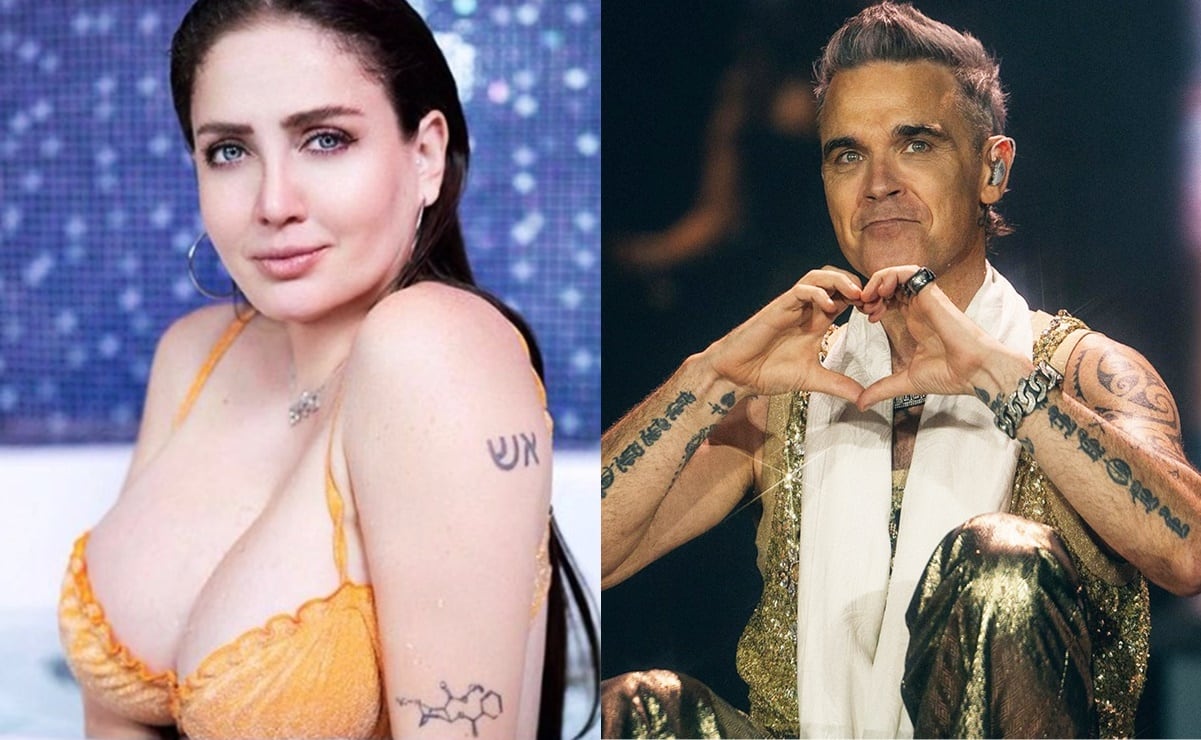 Celia Lora recuerda que un novio la celó, pensando que le fue infiel con  Robbie Williams