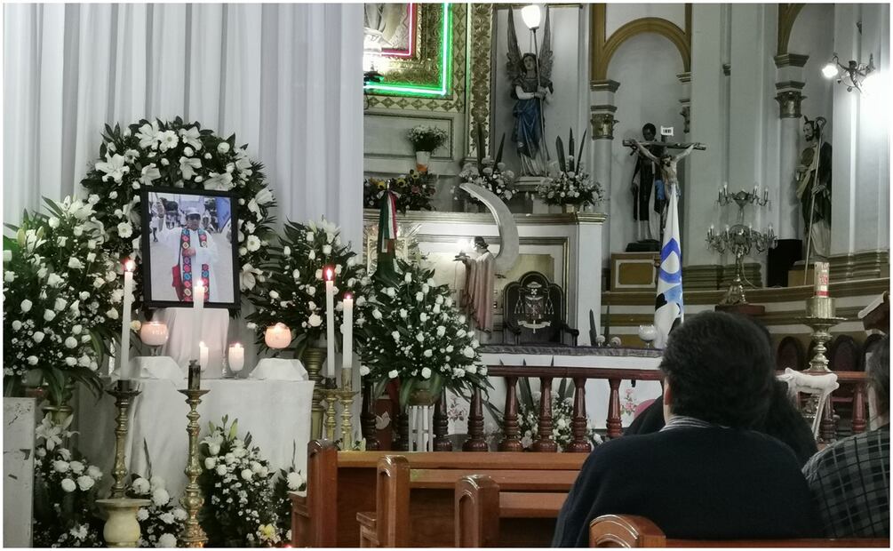 Novenario en el templo de Guadalupe de sacerdote asesinado. Foto: Fredy Martín Pérez / EL UNIVERSAL