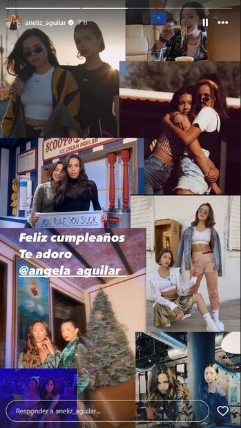 Aneliz felicita a su hermana Ángela Aguilar por su cumpleaños.