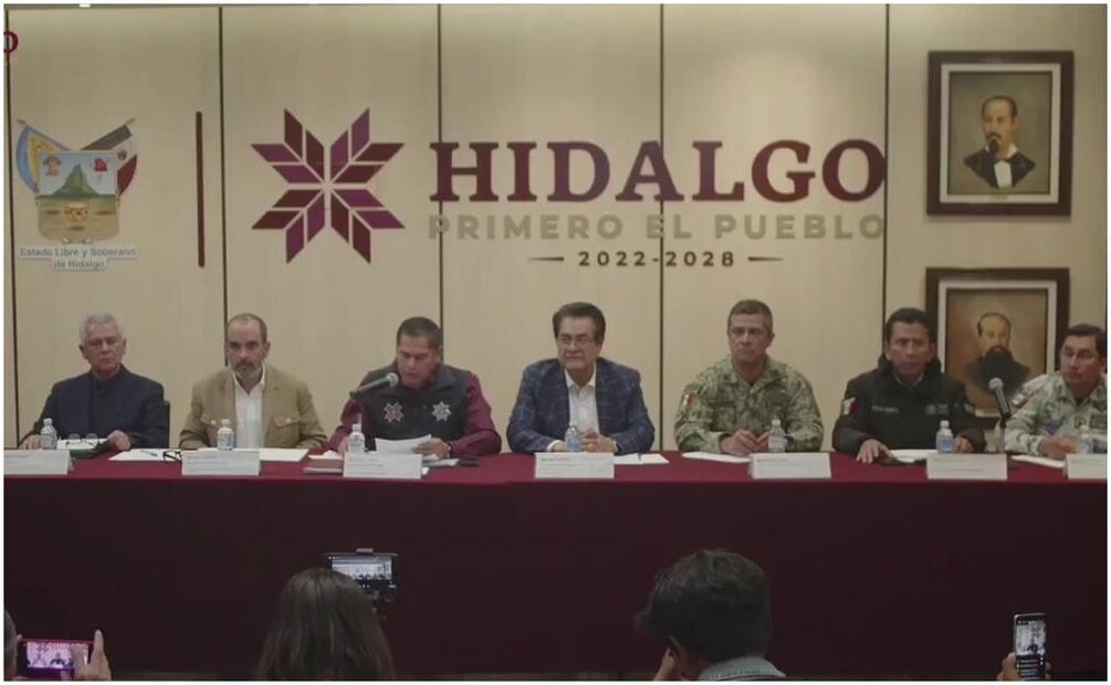 Este 18 de octubre, se reunieron integrantes del Gabinete de Seguridad en Hidalgo. Foto: Especial