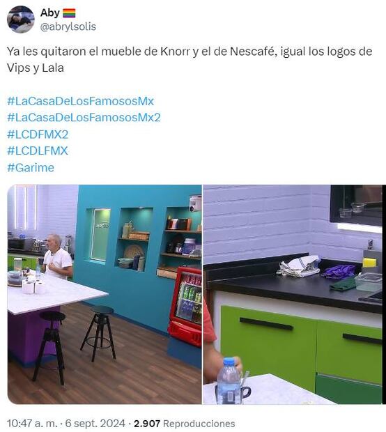 Se nota la ausencia de marcas dentro de "La casa de los famosos México".