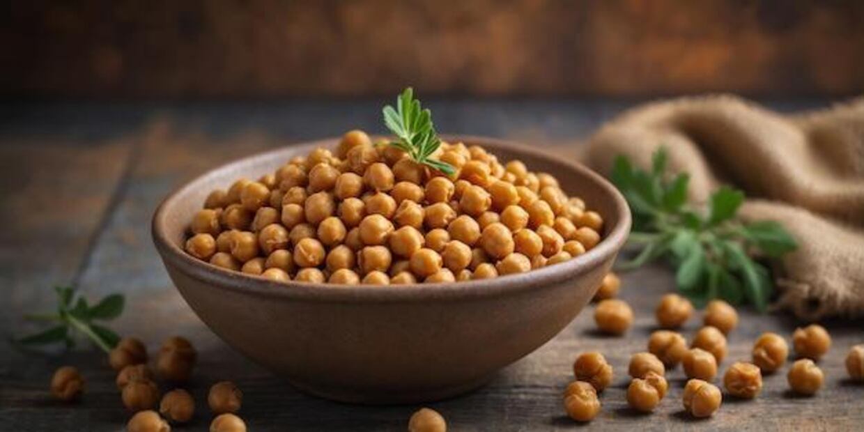 Los perros pueden comer garbanzos, pero no deben ser la base de su dieta. Fuente: Freepik.