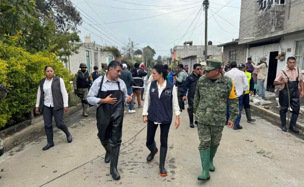 En el recorrido también estuvo presente el alcalde morenista de Chalco, Miguel Gutiérrez. Foto: Especial