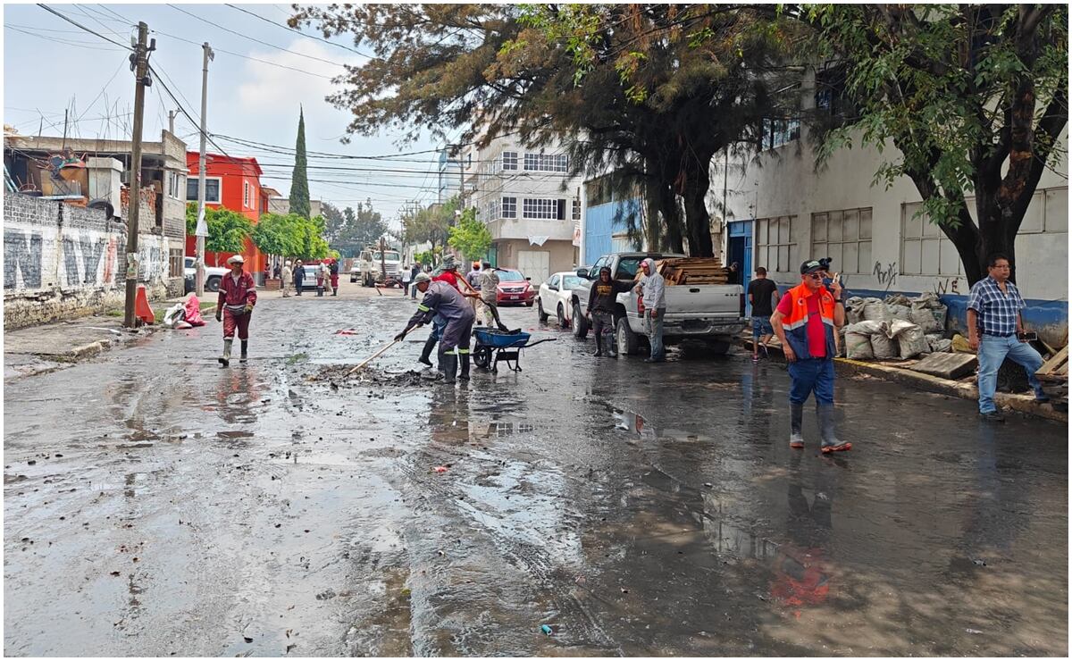 Así lucen las calles luego de las afectaciones por las intensas lluvias en la alcaldía Iztapalapa. Foto: Especial